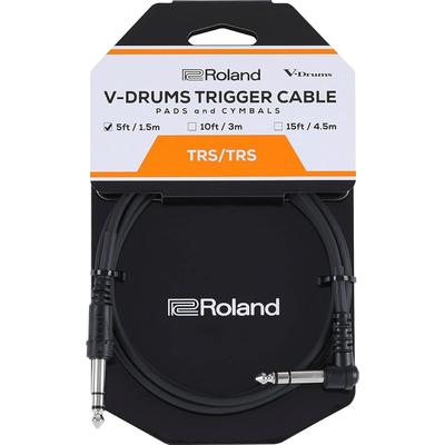 Cablu declanșator pad/chimval Roland PCS-5-TRA V-Drums, 1,5 m, unghiular, drept, pentru conexiune analogică