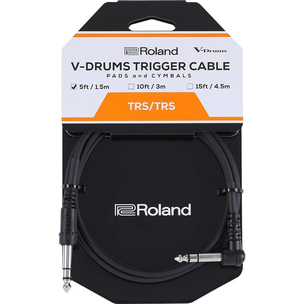 Roland PCS-5-TRA V-Drums Pad/Cymbal Trigger Cable 1.5m L Straight Module Analog Connection
