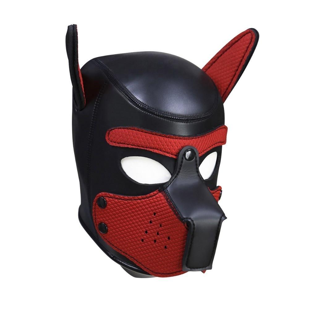 Sexy Dog BDSM Bondage Puppy Play Hoods Slave Rubber Pup Mask Fetish Adult Games Couples SM Flirting Games Toys For Erotic