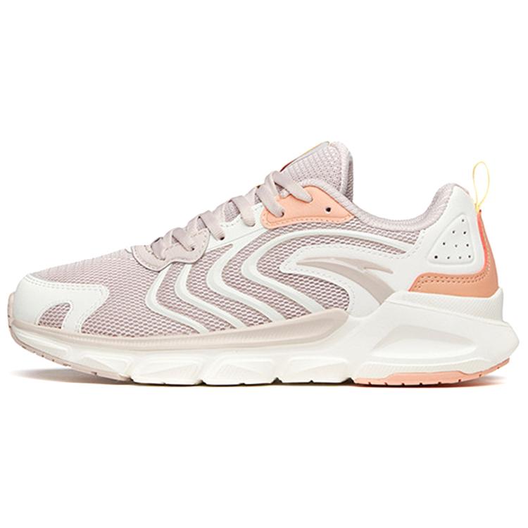 New Anta Running Collection Breathable Lightweight Low-Top Running Shoes Women's Gray White Pink 122115590-2