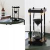 Retro Glass - Wooden Beautiful Hourglass 60 Minutes Xxl 25X10Cm Black
