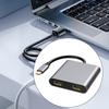 Type C to 4K Splitter Adapter with Two 4K Display Support and 100WPD Fast Charging for Laptop