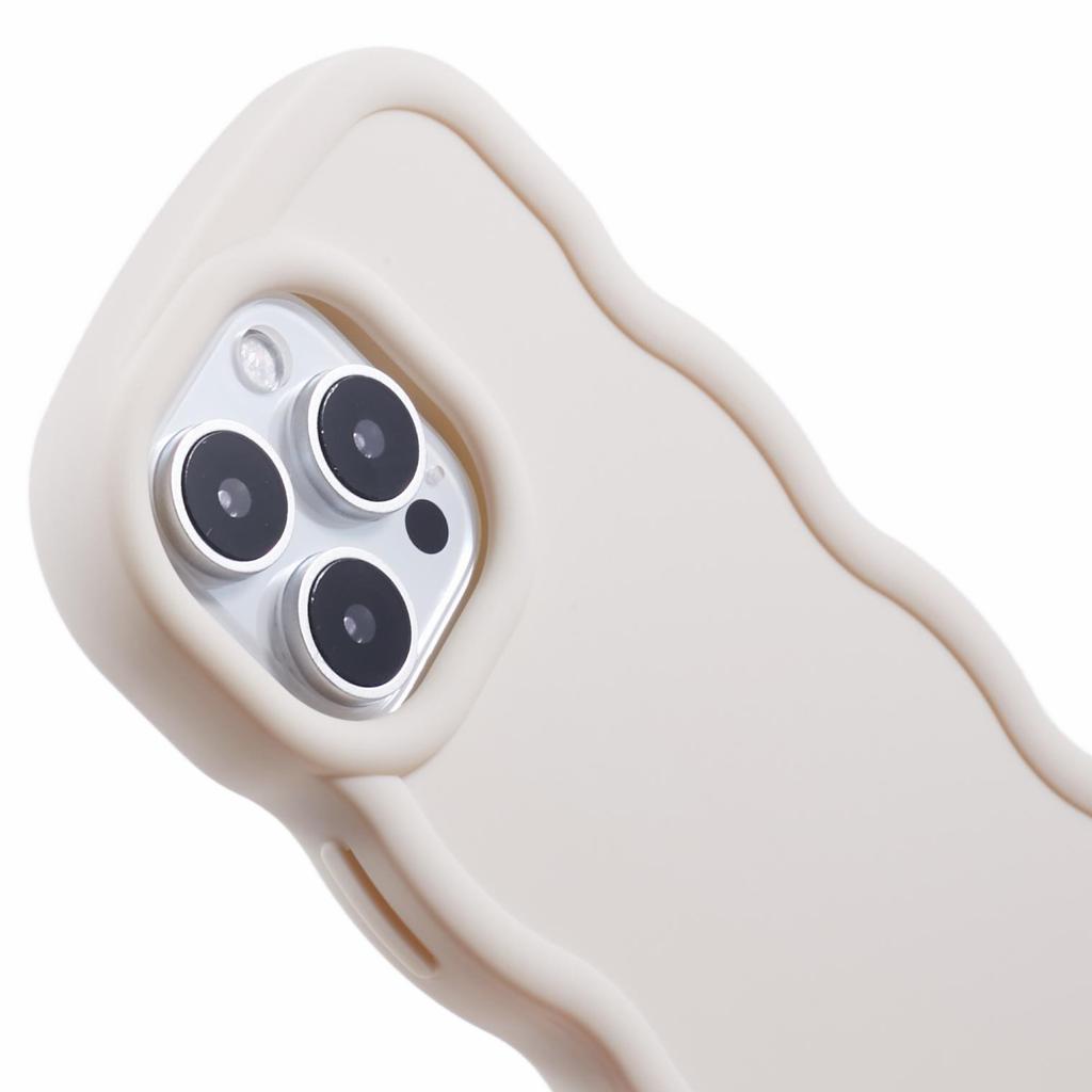 XL Series For iPhone 16 Pro Max Case TPU Protective Phone Cover Unique Curly Wave Frame