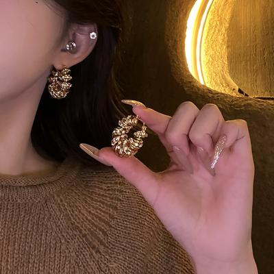 Geometric U-shaped Ear Buckle Personalized Exquisite Earrings Light Luxury High Sense Fashion Temperament Earrings Women
