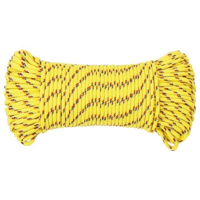 152595 vidaXL Boat Rope Yellow 4 Mm 250 M Polypropylene