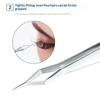 Wimpernverlängerungs-Pinzetten Anti-Rutsch Edelstahl Gebogene Spitze Gerade Pinzette Hochpräzise Nail Art Make-up Schönheitswerkzeuge