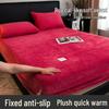 Winter Crystal Velvet Bedspread Set: Single-Piece Milk Velvet Fitted Sheet & Protective Cover for Dorm, Thickened Three-Piece.
