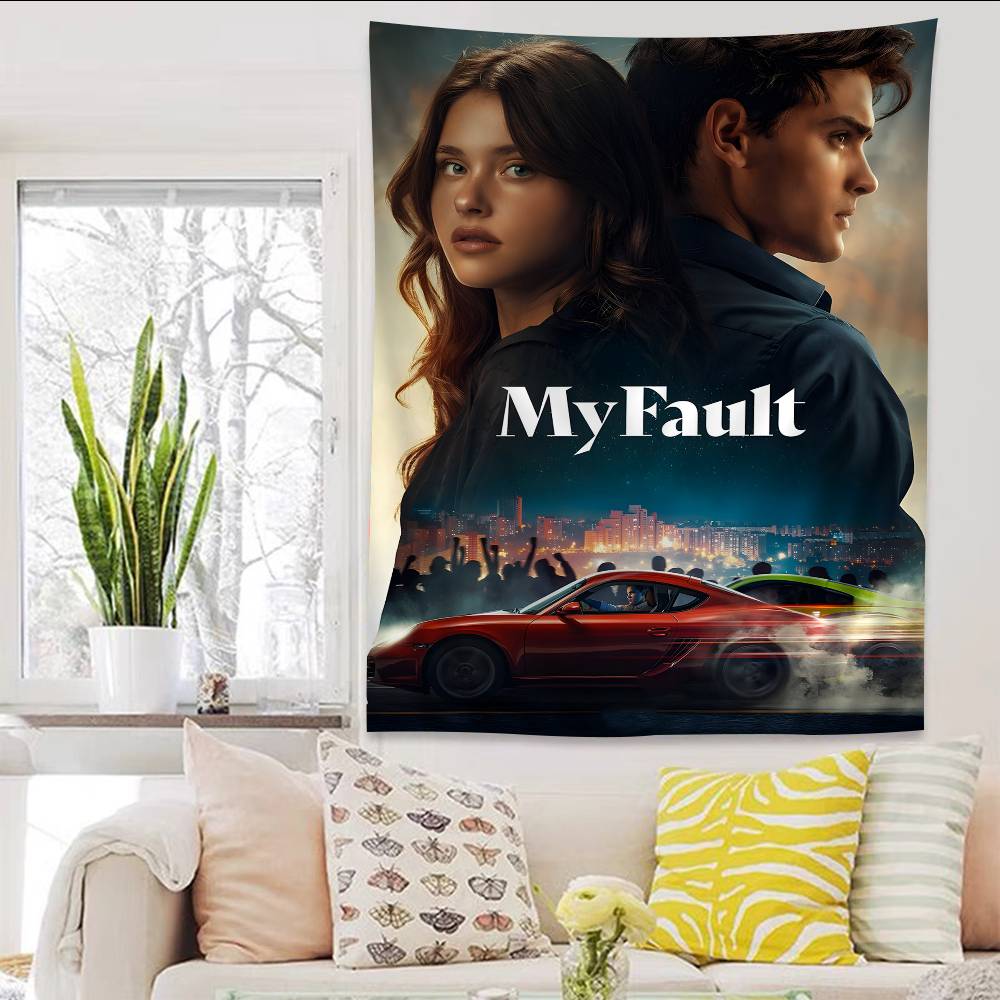 My Fault Culpa Mia 2023 Movie Anime Tapestry Hippie Flower Wall Carpets Dorm Decor Cheap Hippie Wall Hanging