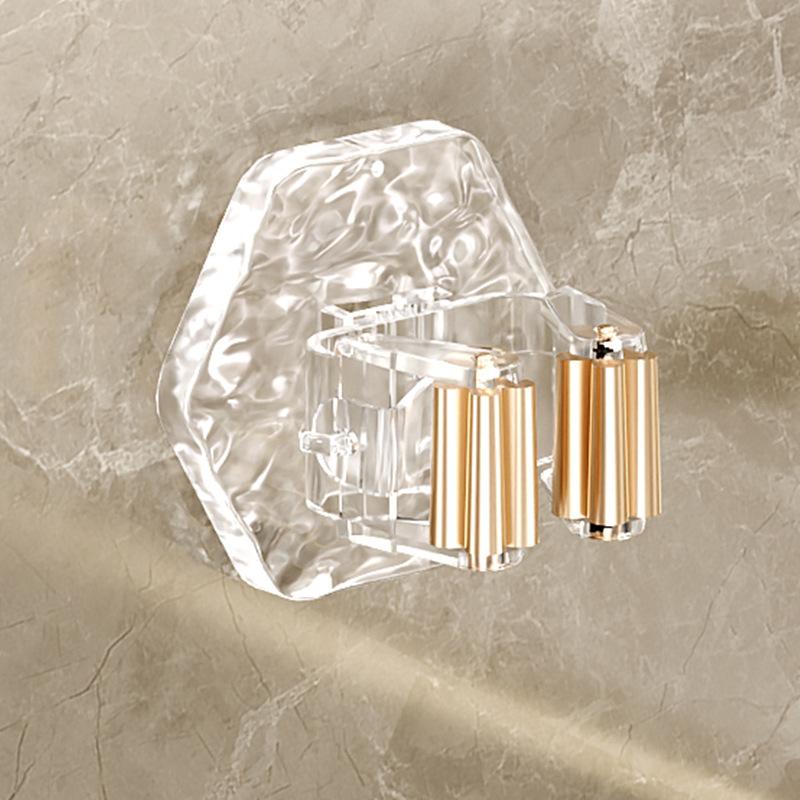 

1PCS Punch-free Suction Cup Mop Holder Mop Buckle Mop Wall-mounted Clip Broom Clip Bathroom Mop Hook Behind The Door 1PCS золотий