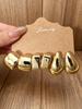 European and American Fashion C-shaped Twist and Water Drop Earrings, 3-Piece Geometric Set for Women.