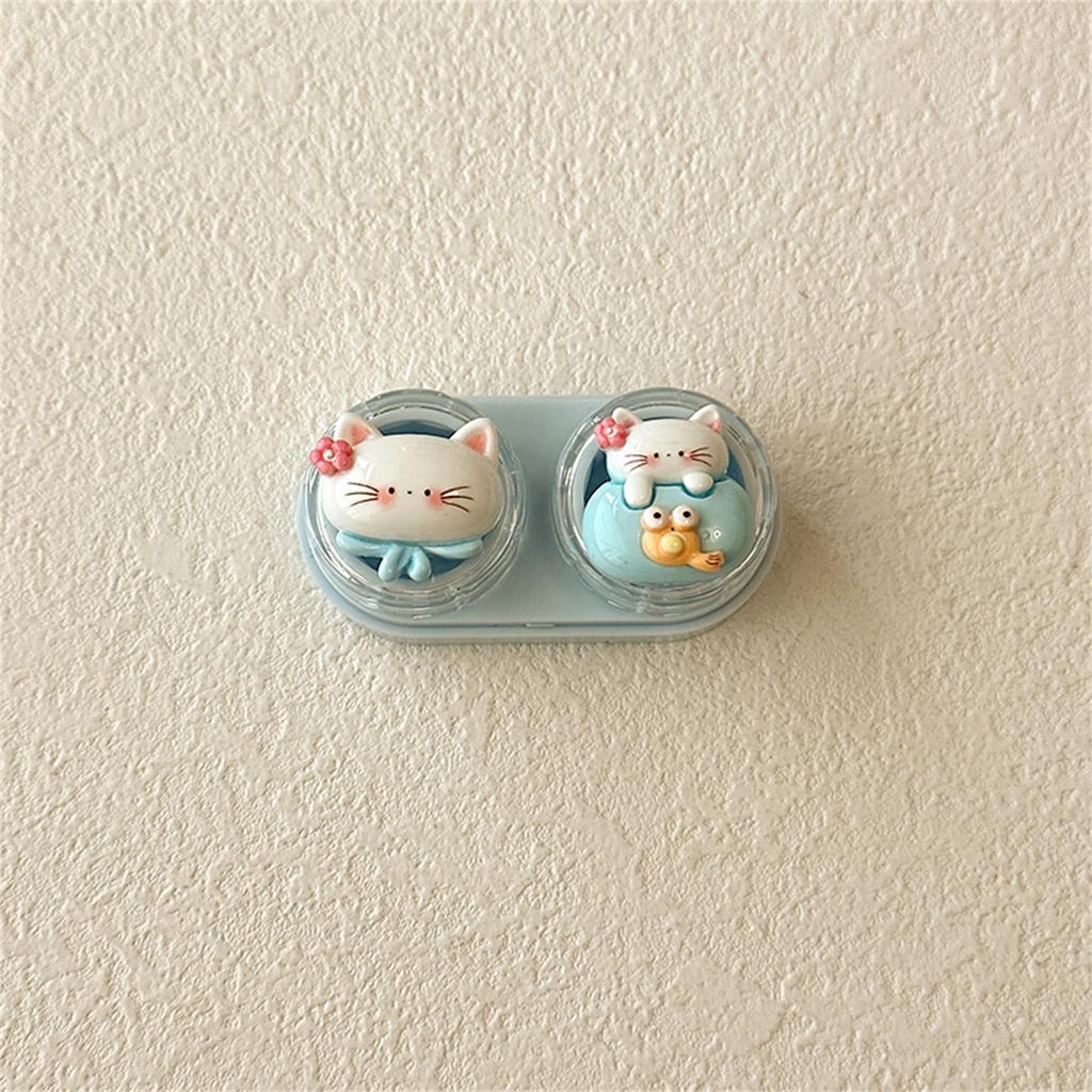 Contact Lenses Case and Removal Tool Compact Size Rubber Eye Lenses Inserter Easy Carry Applies Contacts Safely