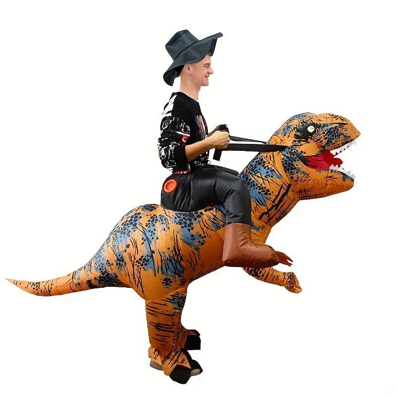 Inflatable Riding T-Rex Costume Halloween Dinosaur Themed Party Roleplay Suit for Festive Celebrations