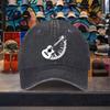 Guitar Piano Blend Musician Baseball Cap Washed Denim Adjustable Vintage Cap for Unisex Outdoor Casual