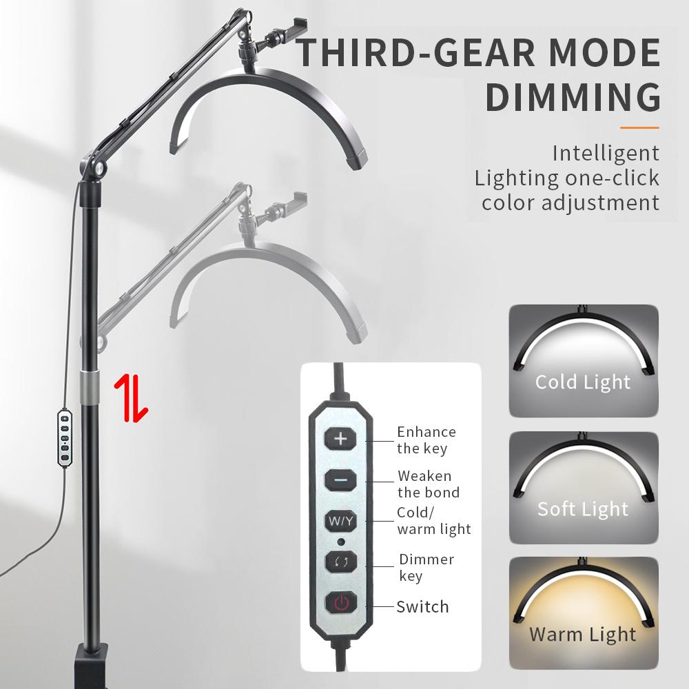 Andoer HD-M30X 36W Desktop LED Video Light Half-moon Shaped Fill Light Bi-color Light 3200K-5600K