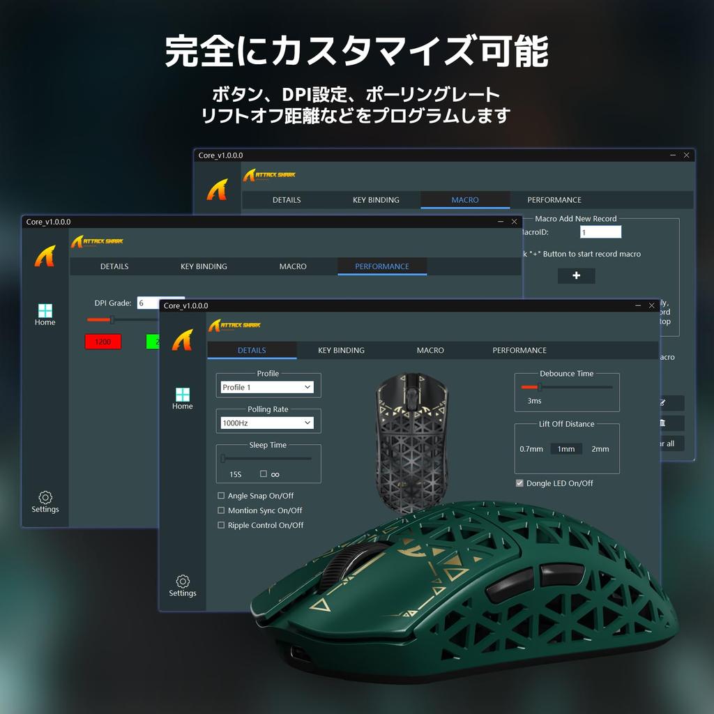 ATTACK SHARK R5Ultra Shadowless Carbon Fiber Wireless Gaming At PAW3950MAX Wireless Nordic52840 Mouse with Coiled Approval Mouse, Ultra-Lightweight