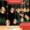 LED Wishing Ball Curtain Lights - Outdoor Holiday & Decoration Lights for Windows, Gazebos, and Camping.