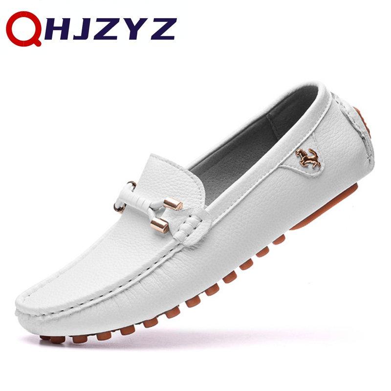 Leather Loafers For Men 2024 Handmade Moccasins Men Flats Casual Leather Shoes Luxury Comfy Mens Loafers Size 47 Zapatos Hombre