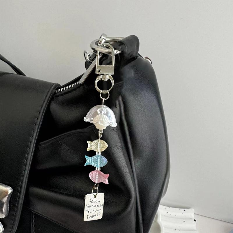 Creative Fish Wind Bell Phone Chain Bag Pendant Decorations Perfect for Enhancing Style in Daily Life and Special Event