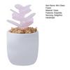 Mini Glass Flower Figurine Hand Blown Faux Crystal Hyacinth Cactus Collectible Ornament for Home Office Tabletop Garden Car Interior Decor