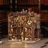 CRESYMME Miniature House Dollhouse Book Nook Kit, Wooden DIY 3D Hobby Handmade (Classical Library)