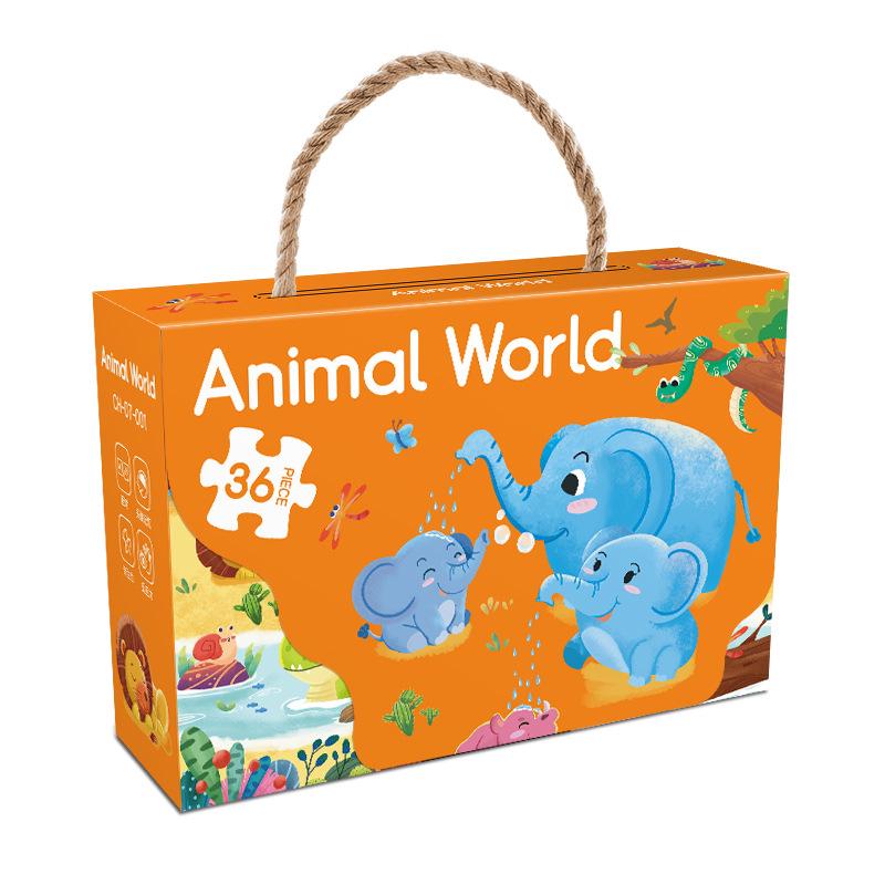 Educational Dinosaur Cartoon Jigsaw Puzzle for Kids Ages 3-6 - Boxed Flat Toy