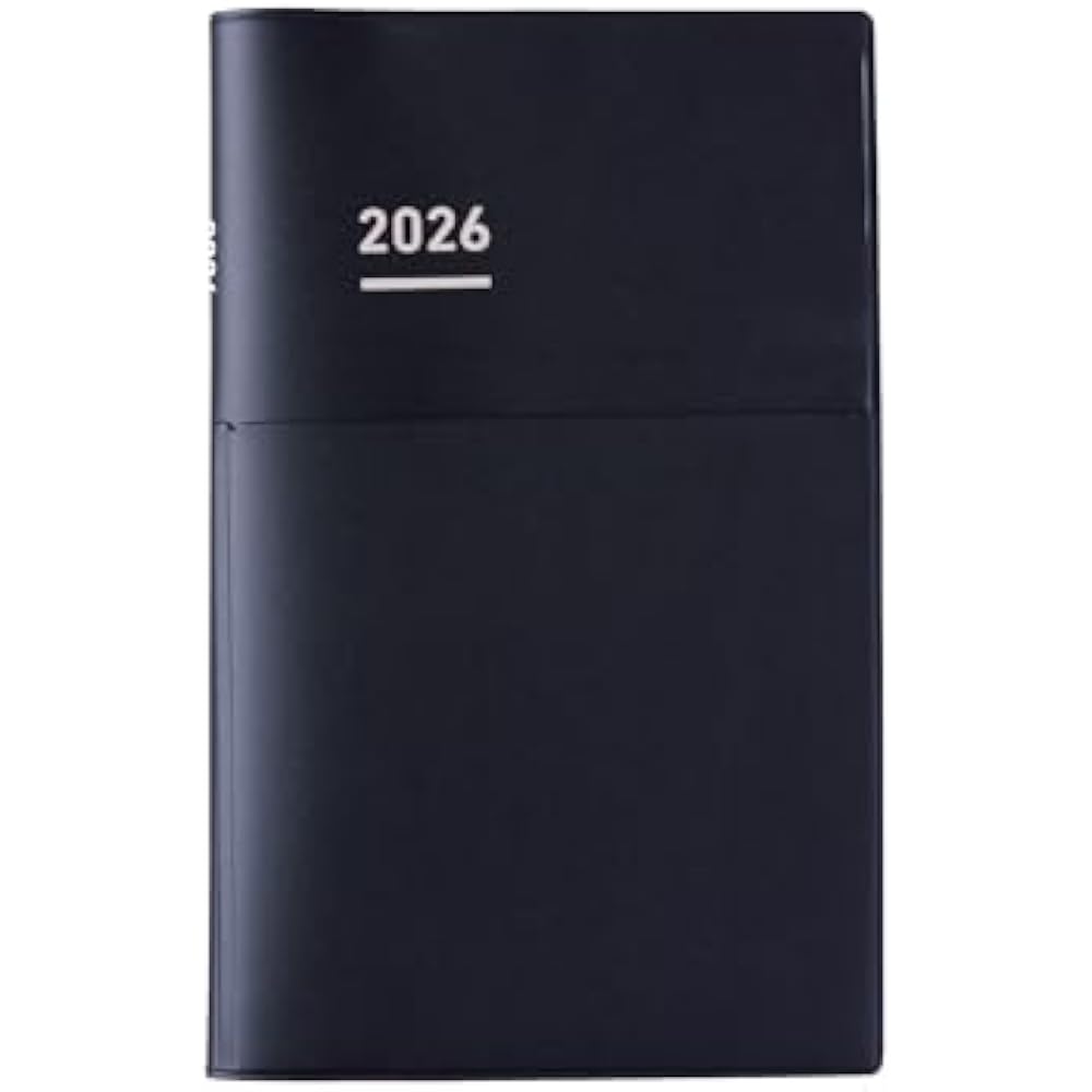 Kokuyojibun Notebook Biz Mini Notebook 2026 Monthly B6 Slim Matte Black Ni-JBM1D-26 Starting in 2...