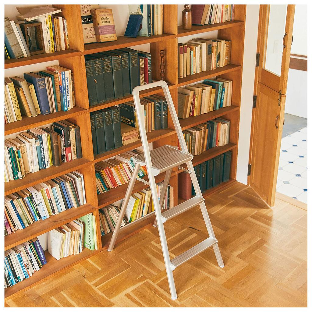 Hasegawa Industrial (Hasegawa) SREW-8a (79cm) Wide Top Step Stool with Upper Frame, 3 Steps (2020 Model) (17725)