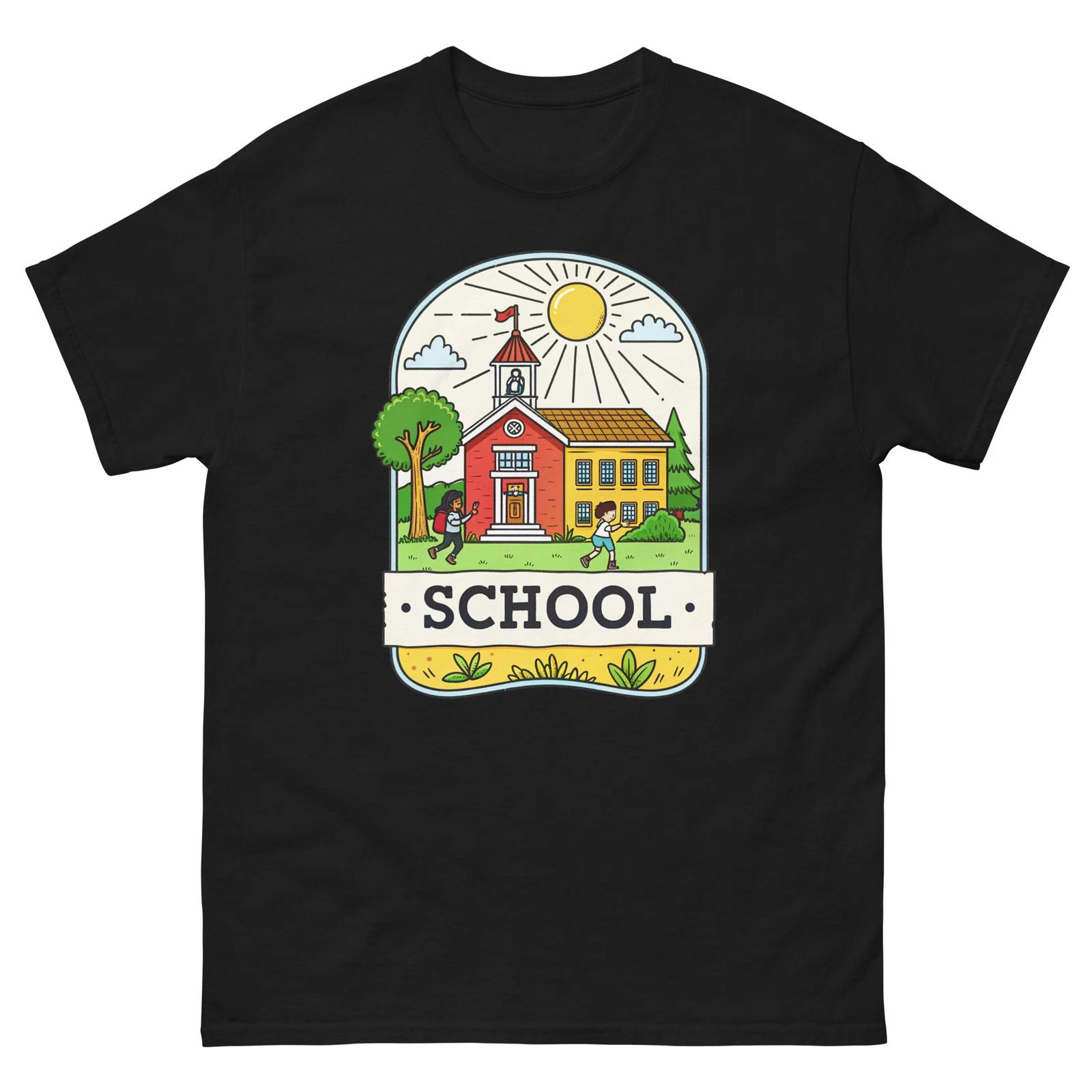 School Everyday Location Building Place T-Shirt 4XL