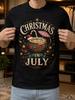 Unisex T-shirt Men's Funny Christmas In T-Shirt - Soft Breathable Crew Neck Short Sleeve Tee with Humorous Graphic