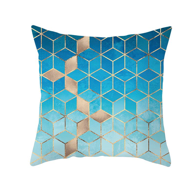 Geometric Sofa Pillow Cover Peach Skin Creative Home Office Cushion Cover Car Cushion