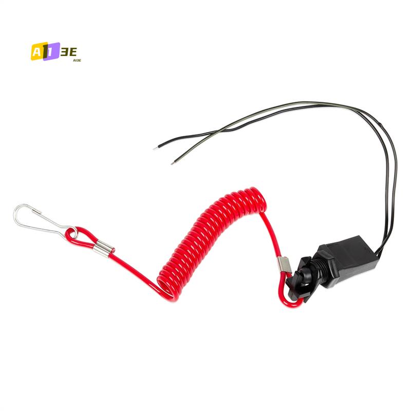 A03E-1 PCS Safety Kill Switch & Lanyard Parts Accessories For OMC Johnson Evinrude Sierra Replace 585134 432230 MP28870 RedBlack