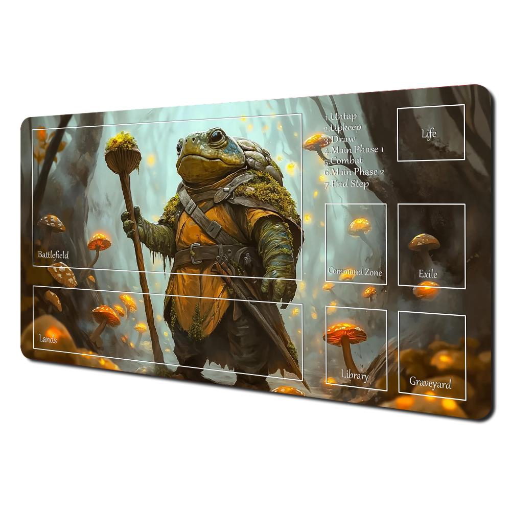 Magic Card Playmat Mtg Playmat Rabbit Archer Raccoon Nonslip Stitched Edge Gathering Gaming Mats Tapete Magic Mtg Card Pad
