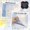 Holographic Glitter Laser Self Adhesive Waterproof  Vinyl Stickers A4 Size Overlay Photos Windows Laptops Decorations 10pcs Sets