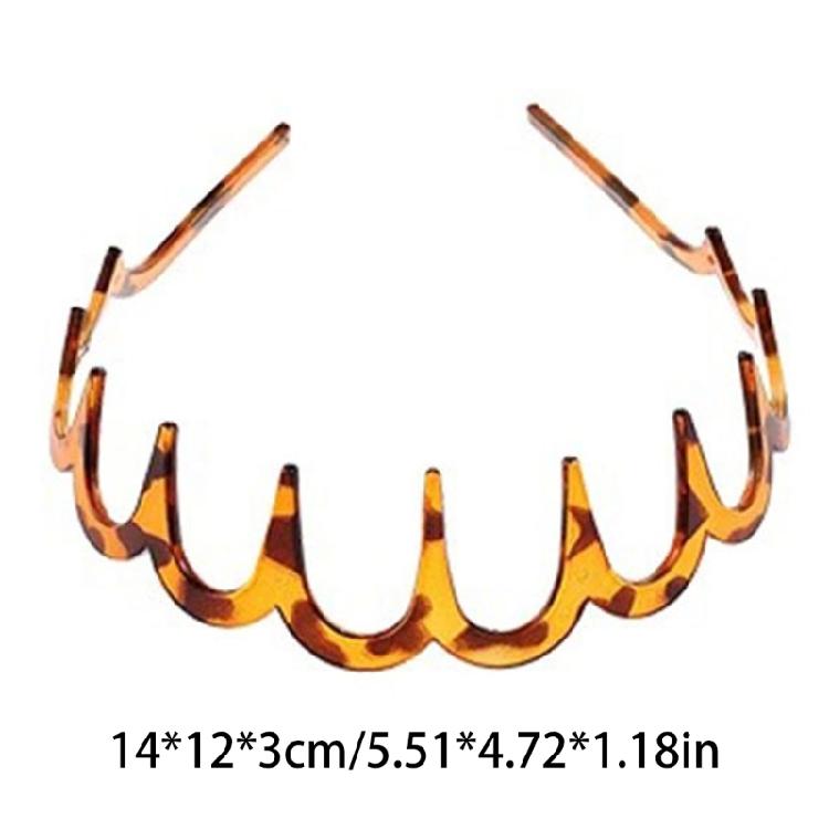 2Pcs Headband with Teeth Light Weight Wavy Textured Hairband Women Hairpiece Accessory For Themed Event And Casual Wear