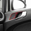 Real Soft Carbon Fiber Sticker For Opel Corsa 2007 2008 2009 2010 2011 2012 2013 2014 LHD RHD Car Door Handle Audio Frame Trim.