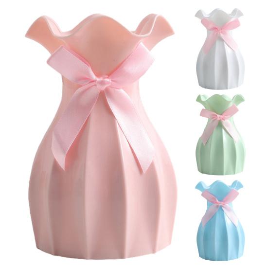 Style High Strength Shatterproof Simulation Dried Flower Arrangement Modern Vase Desktop Decor
