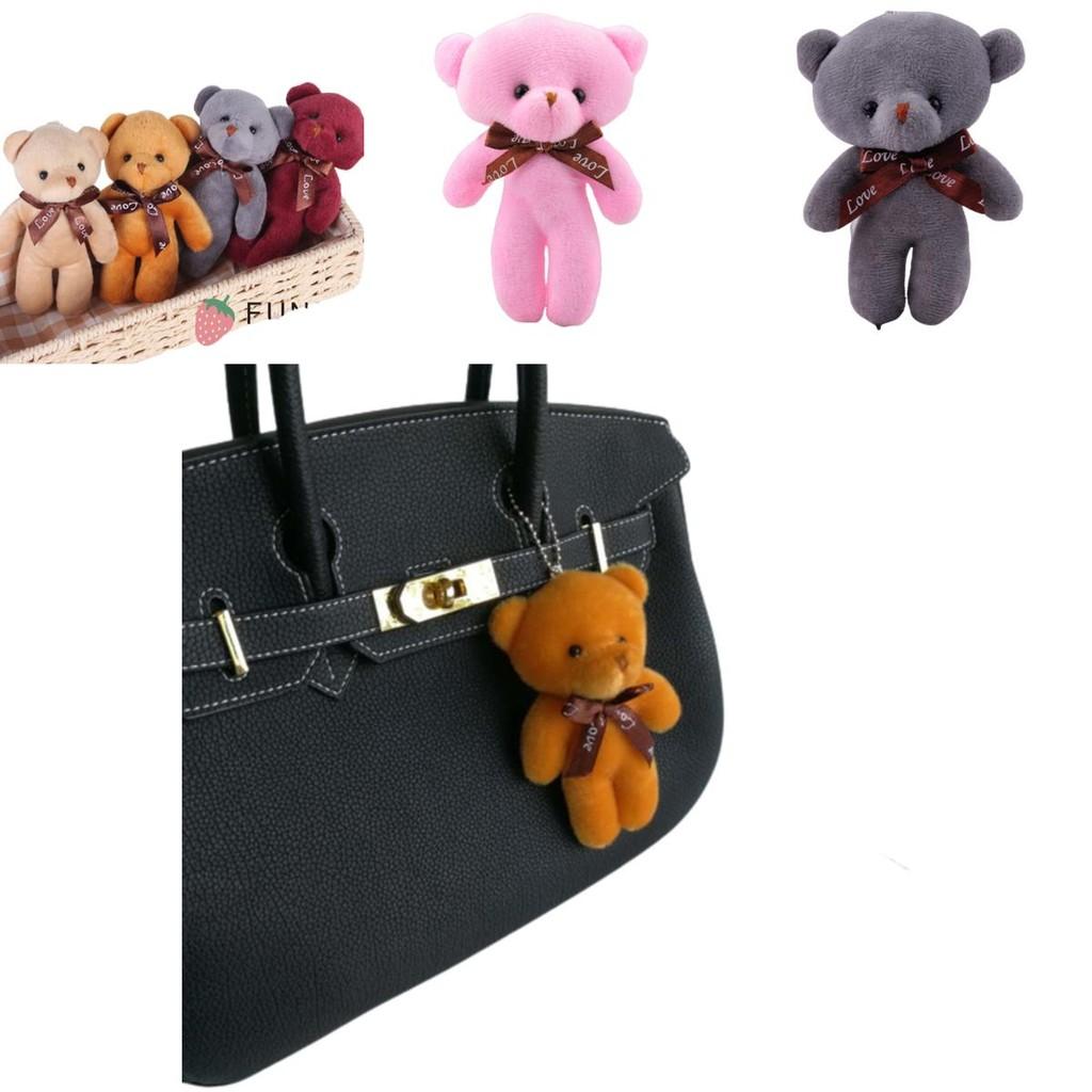 Cute Teddy Bear Plush Doll Keychain For Gift Giving
