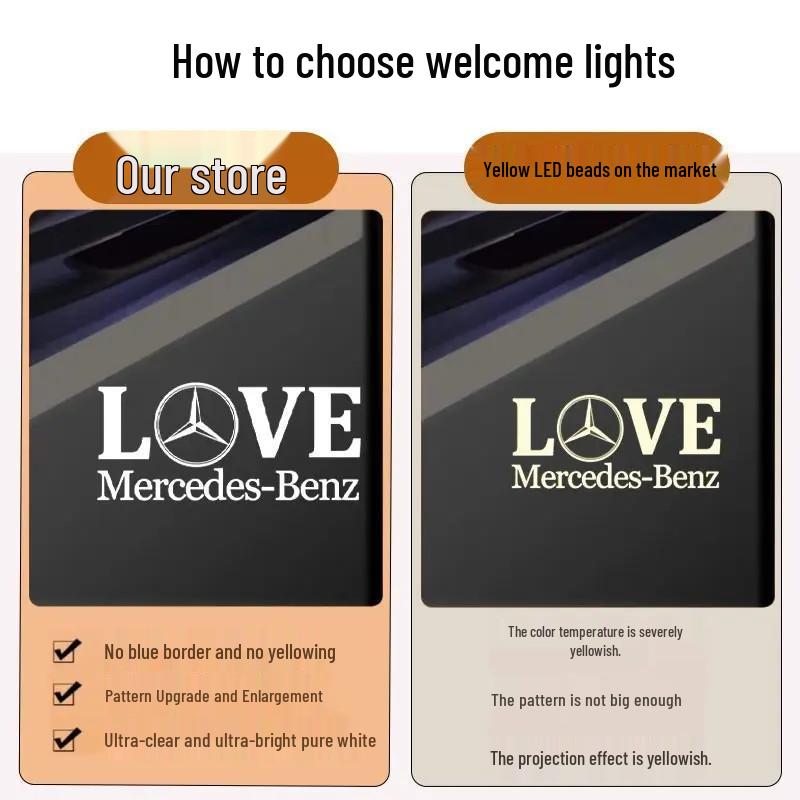 Mercedes-Benz LOVE Romantic Welcome Lights - Limited Edition Projector for E300L/GLC260/B