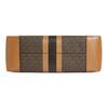 Michael Kors Eva Monogram Logo Stripe Color Block Coated Canvas Tote Bag Women Tote Apple-Brown 30T9GV0T7B-252