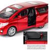 1:Model auta ze slitiny Toyota Alphard v měřítku 32, světelné a zvukové efekty tlakově lité autíčka pro chlapce Dárek k narozeninám Dětské hračky Kolekce aut