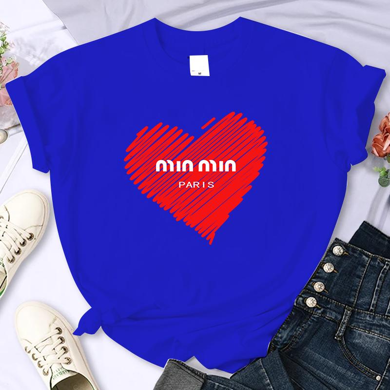 

Luxury Brand Letter For Women s High-Quality Summer Printing T-shirt Casual Oversized Y2k Personality Sleeve O-neck 6XL