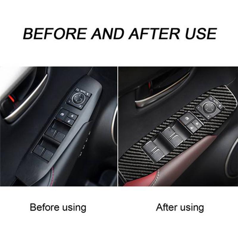4PCS Car Window Switch Panel Adjust Cover Trim Stickers Window Button Decoration for LEXUS NX 300H 200T LHD B