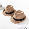 Summer breathable hat female linen travel seaside beach sunshade sunscreen UV protection sun hat male