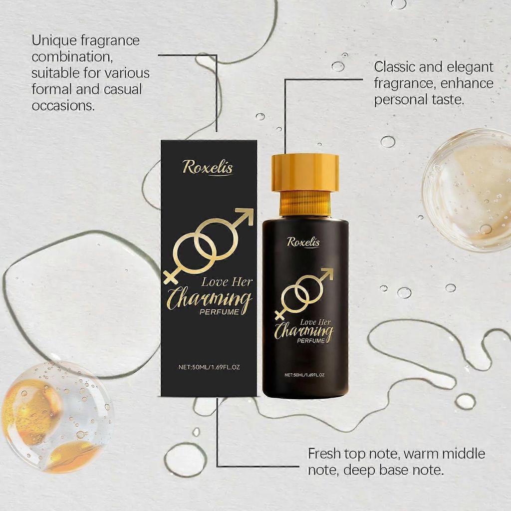 Roxelis Charming Perfume  Fresh And Not Overpowering, Layered And Textured, Soft, Not Sharp On The Nose, Long-Lasting Fragrance, Suitable For Daily We