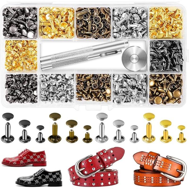 

Cross 240 Metal Double-Sided Rivet Tool Set for Leather Goods, Hats, and Clothing 240 sets of double-sided rivets with 3 tools
