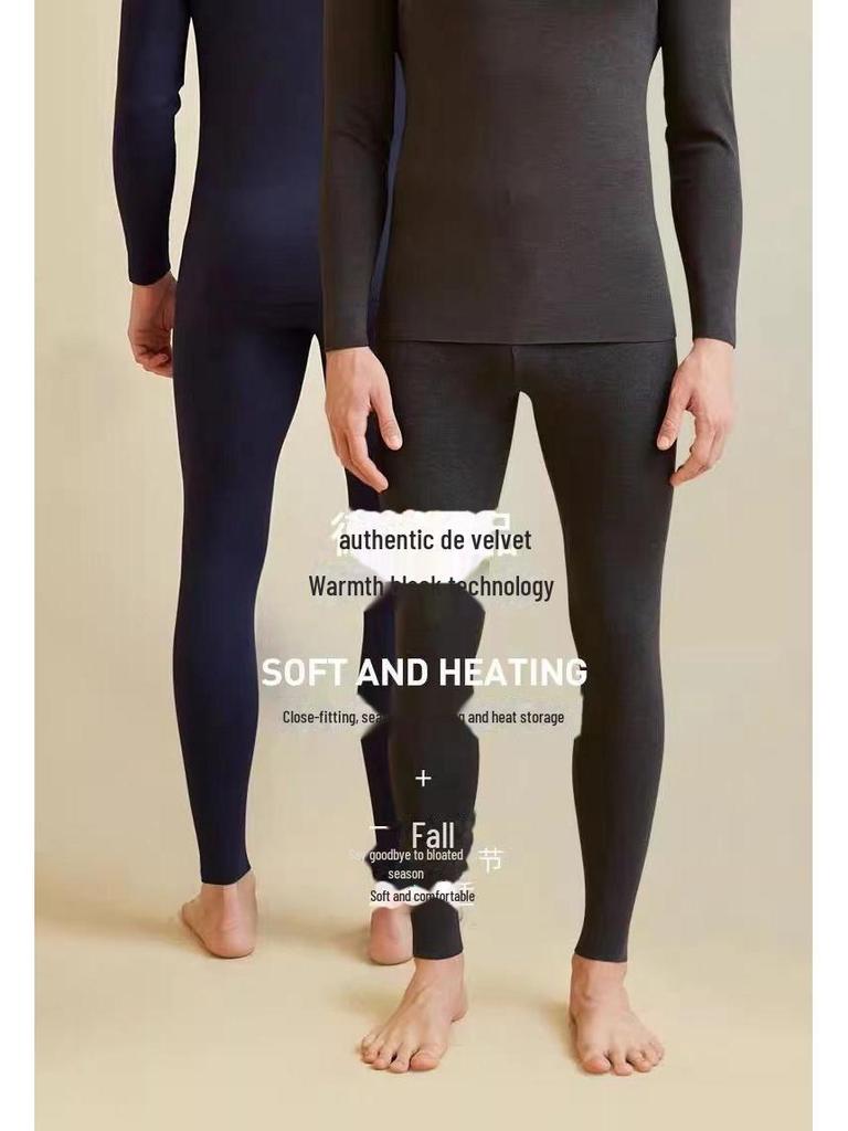 Pantaloni călduroase din catifea germană, autoîncălzitoare, cu talie înaltă pentru bărbați, din grafen, pentru vreme rece