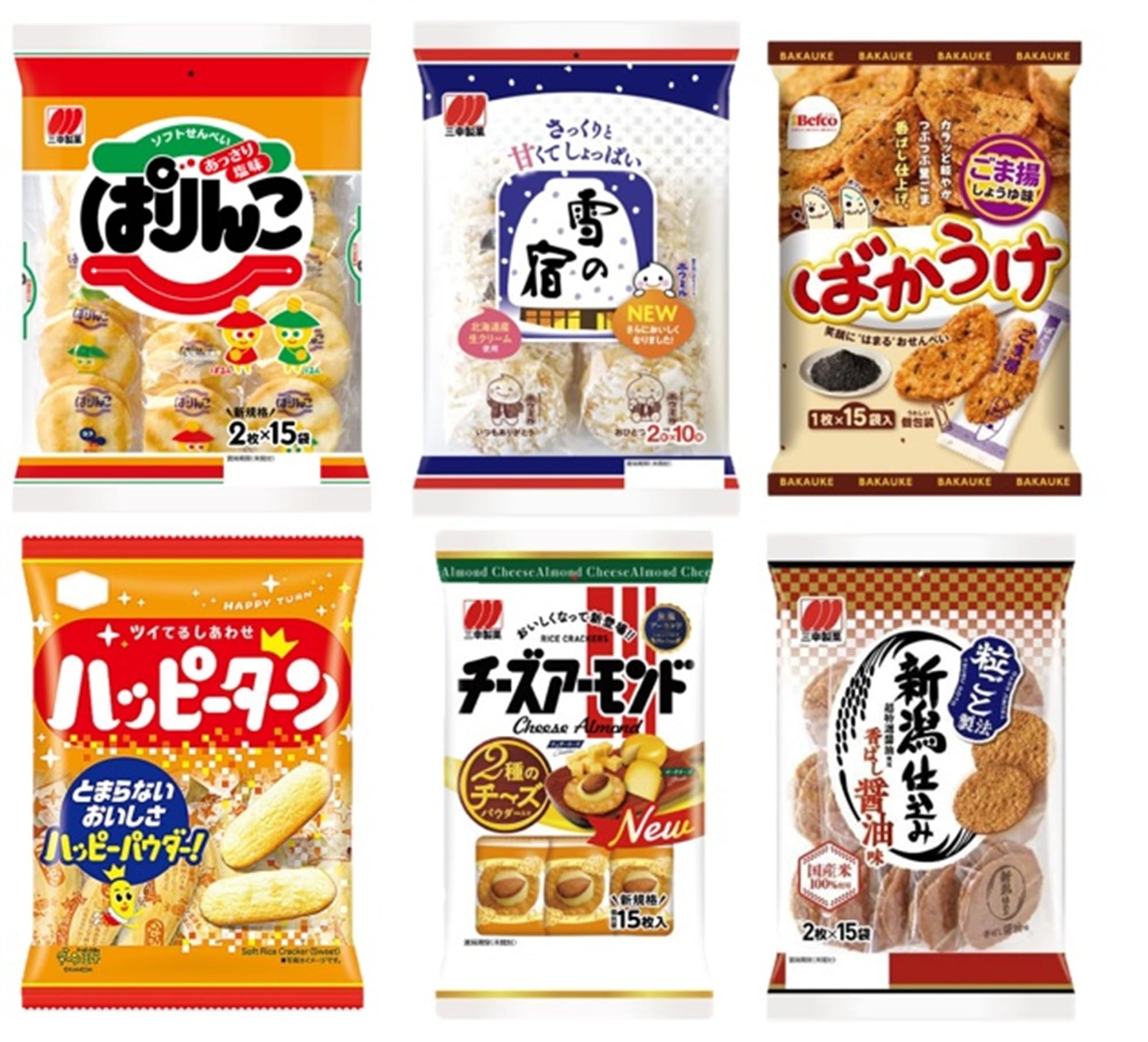 

Assorted sweets set of 6 items Yuki no Happy Cheese (Parinko, Yado, Bakauke, Turn, Almond, Niigata-made)