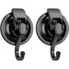 Suction Cup Hook - AIMOONSA - 2 Pieces - Black - Load 10 Kg - Waterproof