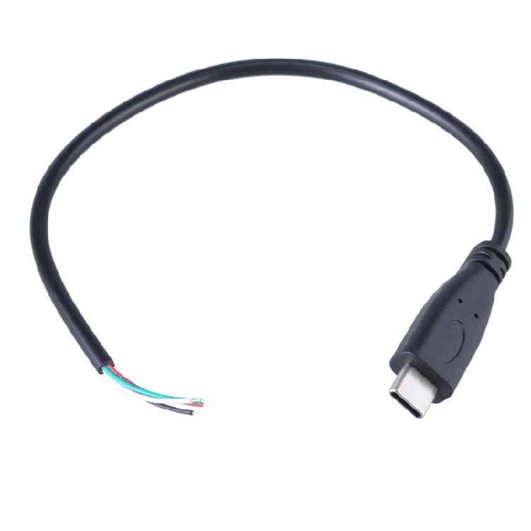 USB C Male To 4Pin Power Extension Cable Type C Open End Pigtail Cord 5V 3A for USB C Equipment LED Light Router Repair