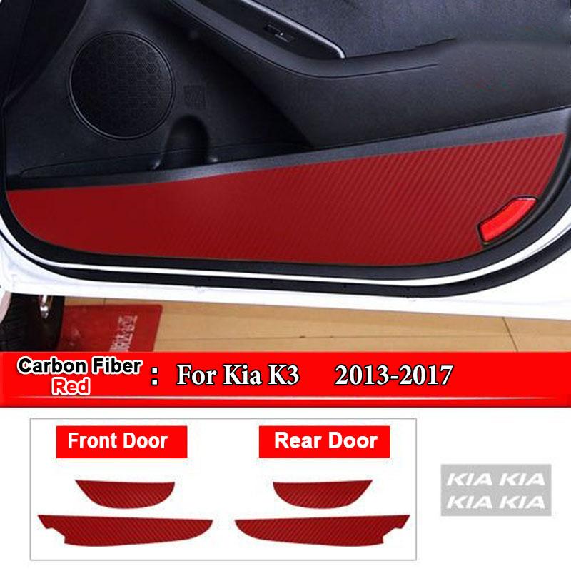 For Kia Sportage K2 K3 K4 KX3 K5 KX5 KX7 Car Inner Door Anti Kick Pad Carbon Fiber Patterned Pad Stickers Protective Accessories